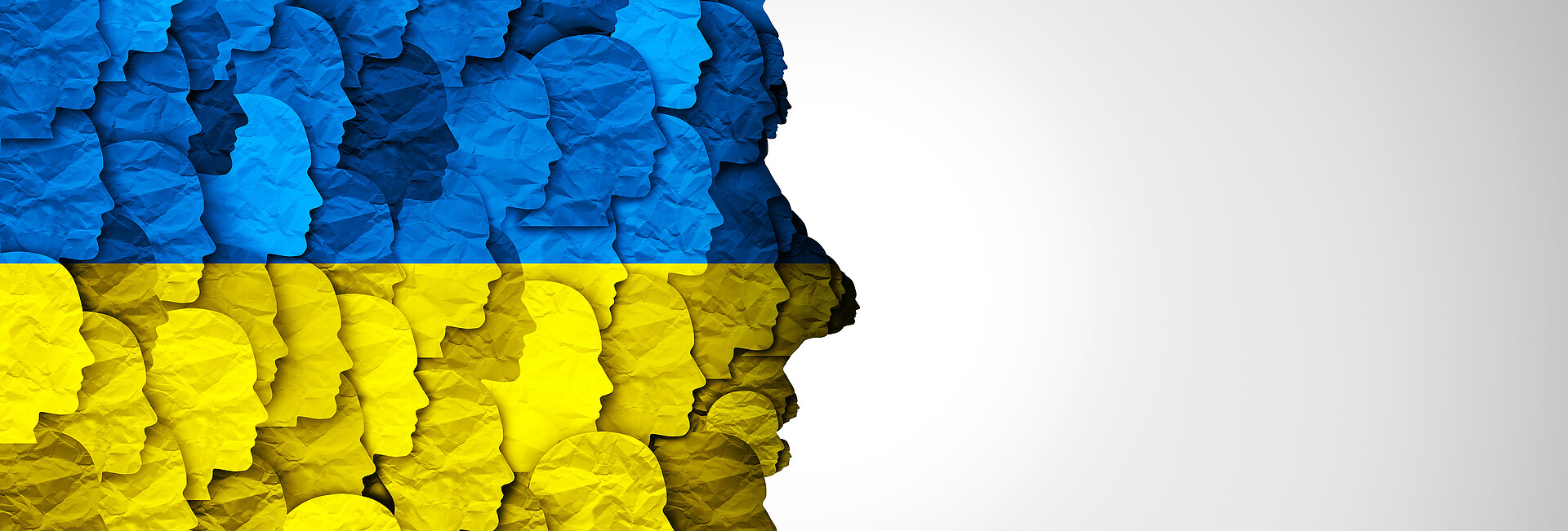 Ukrainisches Symbol für die Menschen in der Ukraine